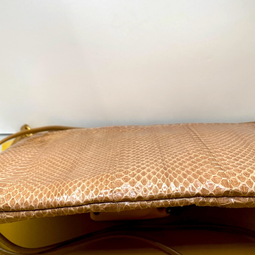 Saks Fifth Avenue Vintage Snakeskin Crossbody Shoulder Purse - Picture 5 of 5